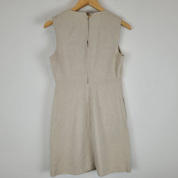 Moda international linen beaded vneck dress - Picture 5 of 8